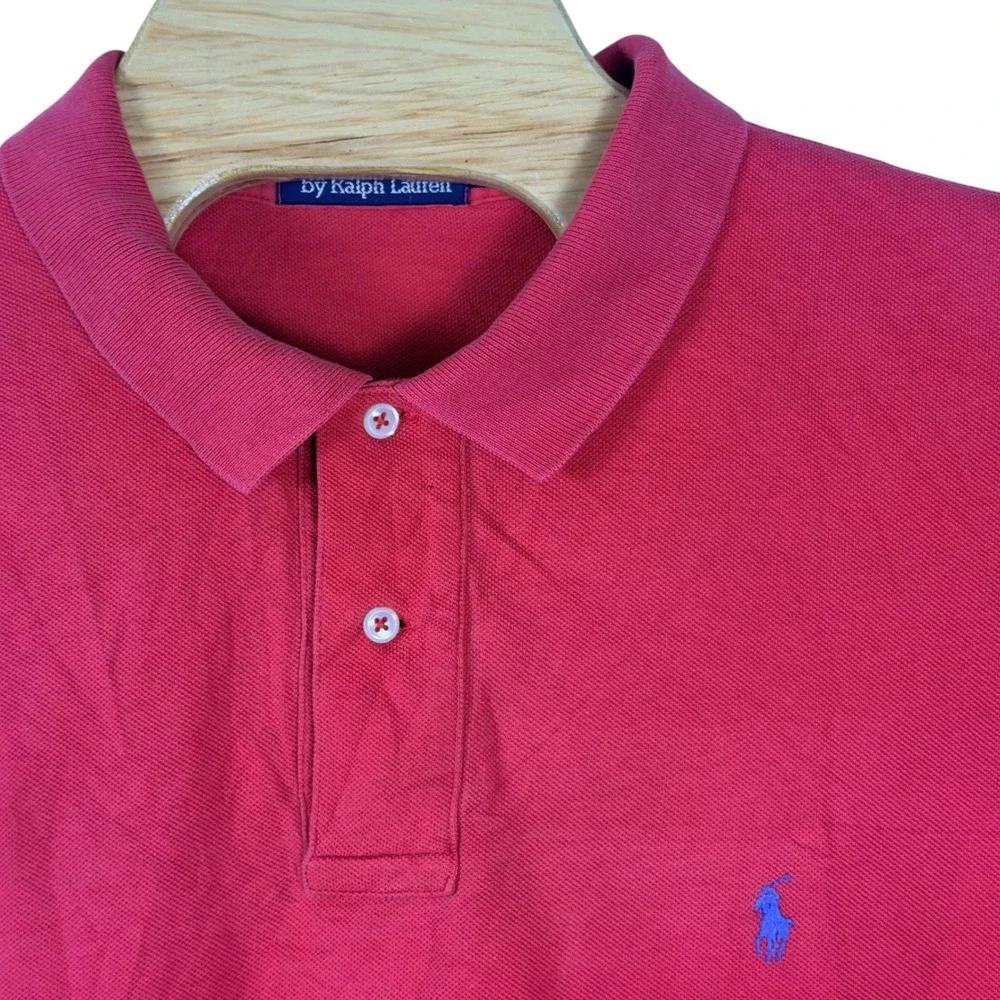 Polo Ralph‎ Lauren Polo Shirt Mens XL Pink Classic Pique Cotton Pony Preppy Baby